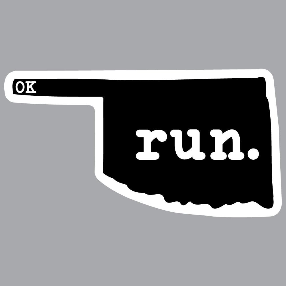 Oklahoma Run State Outline Decal