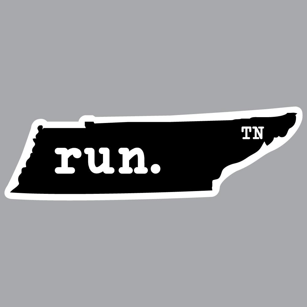 Tennessee Run State Outline Decal