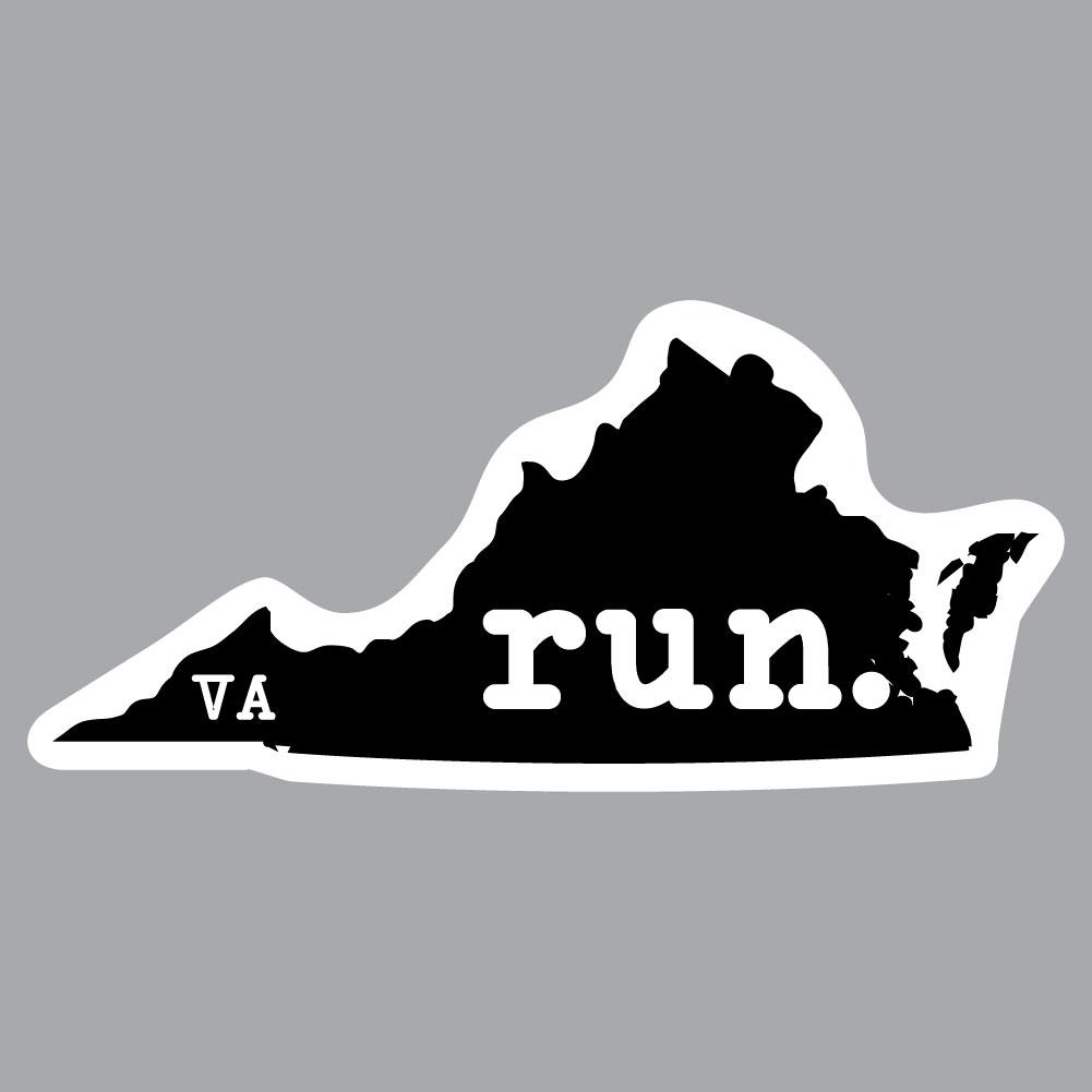 Virginia Run State Outline Decal