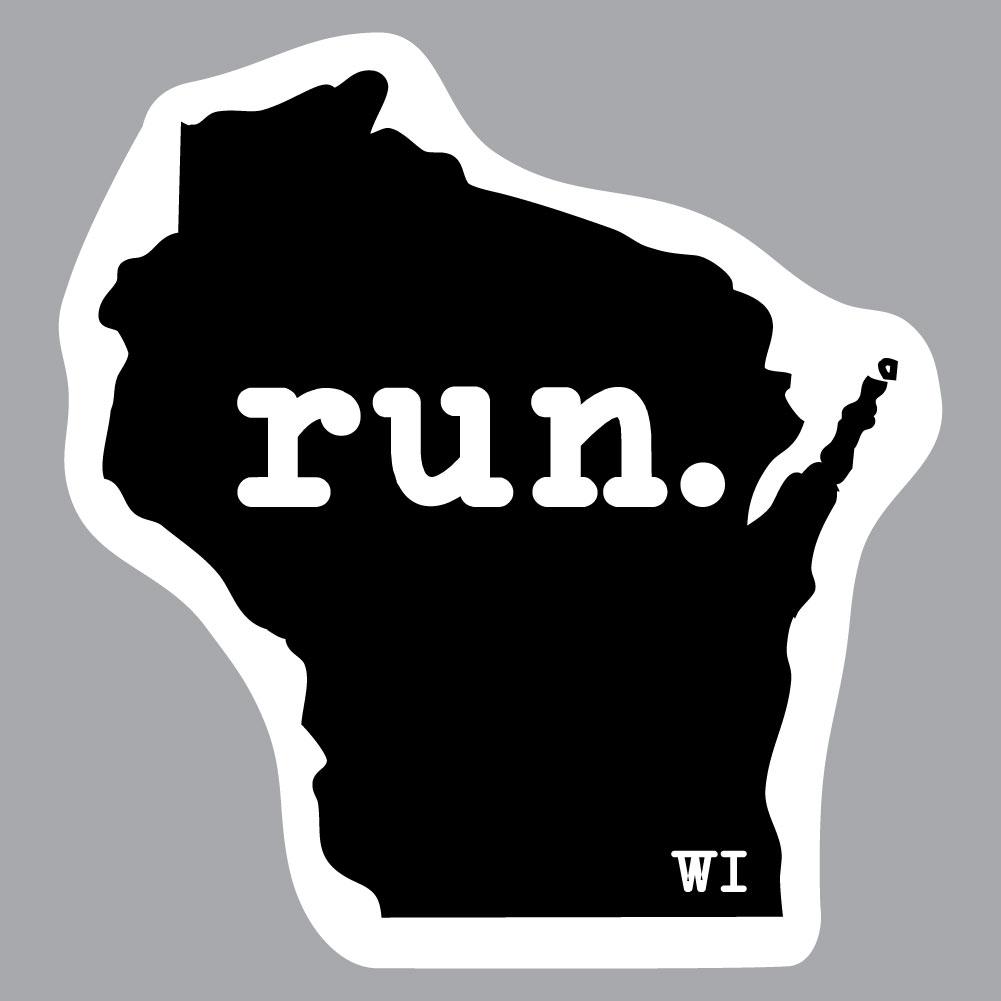 Wisconsin Run State Outline Decal