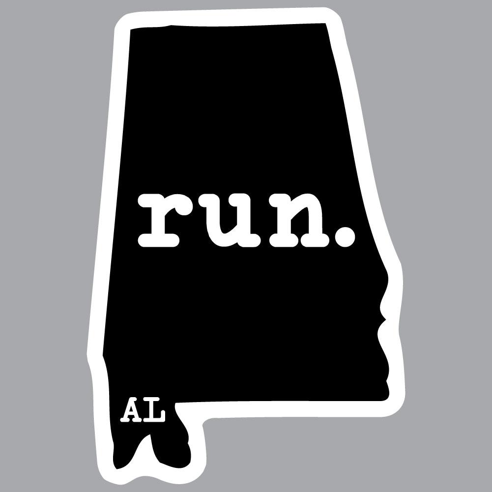 State run. Outline Decal