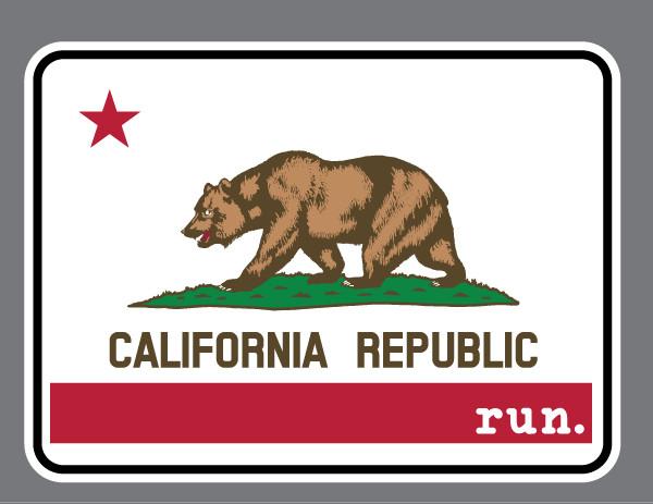 California Flag run. Decal