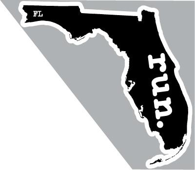 Florida Run State Outline Decal