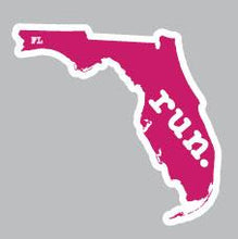 Load image into Gallery viewer, Florida run. Colored Outline Decal
