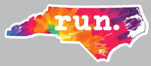 Load image into Gallery viewer, North Carolina run. Colored Outline Decal
