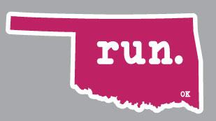 Oklahoma run. Colored Outline Decal