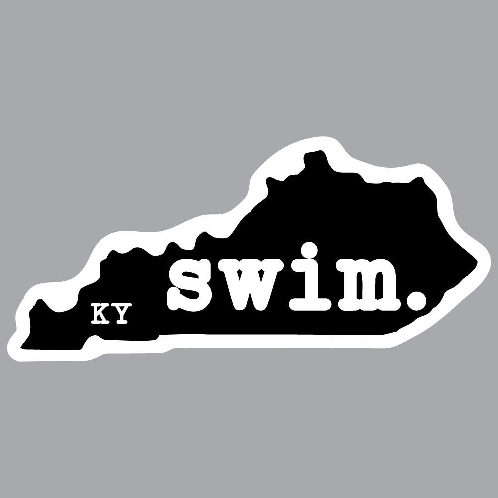 Kentucky Swim State Outline Decal