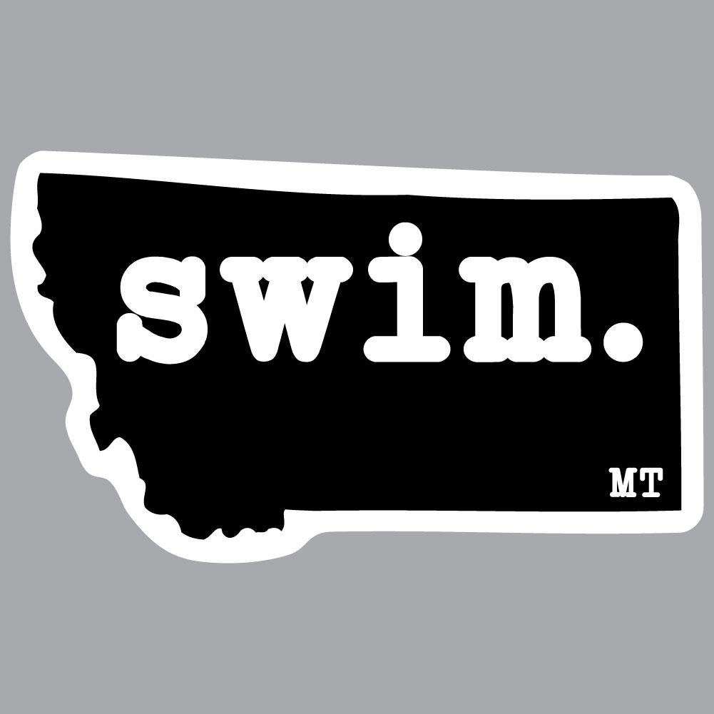 Montana Swim State Outline Decal