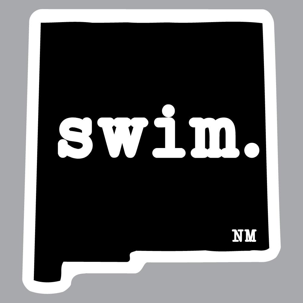 New Mexico Swim State Outline Decal