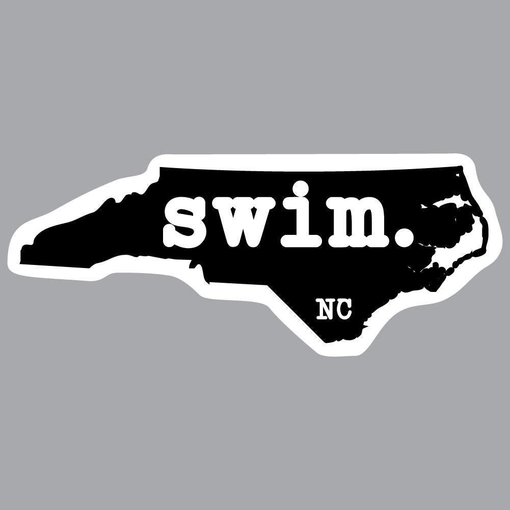 North Carolina swim. Outline Decal
