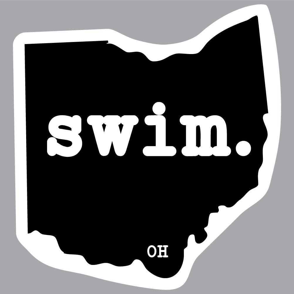 Ohio swim. Outline Decal