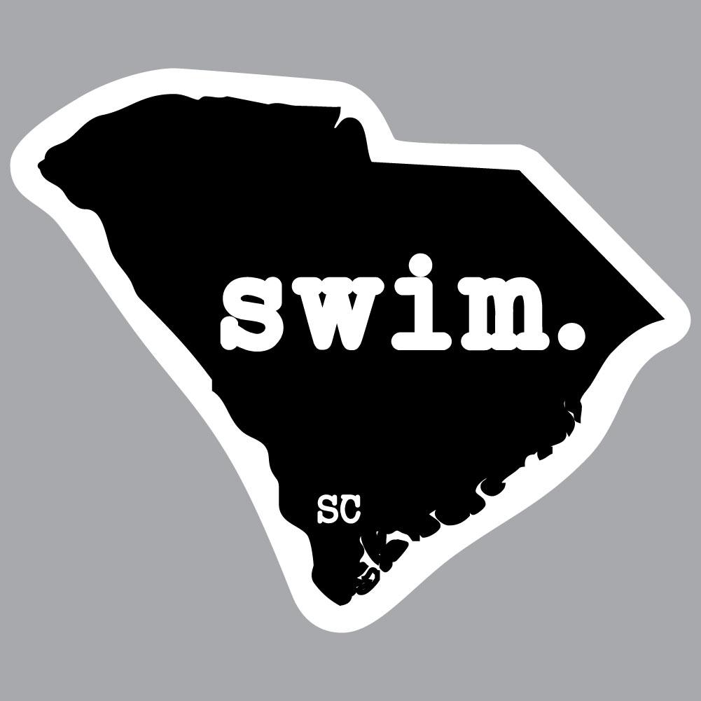 South Carolina Swim State Outline Decal