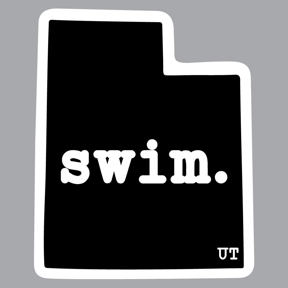 Utah Swim State Outline Decal