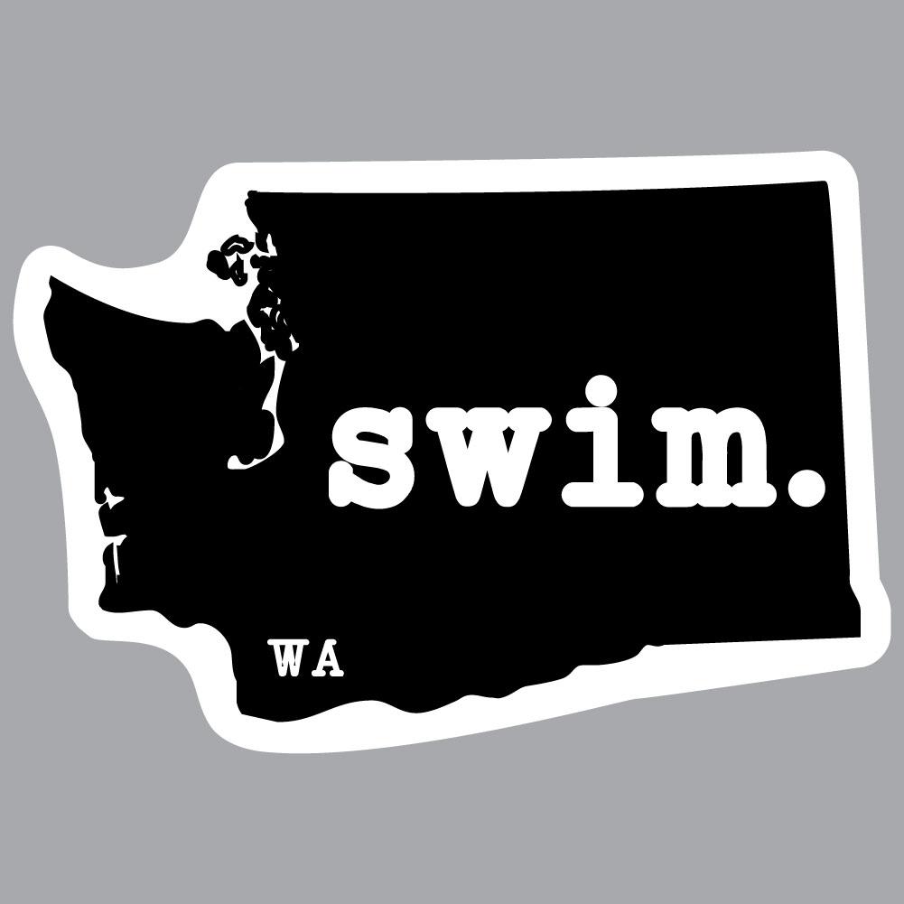 Washington Swim State Outline Decal