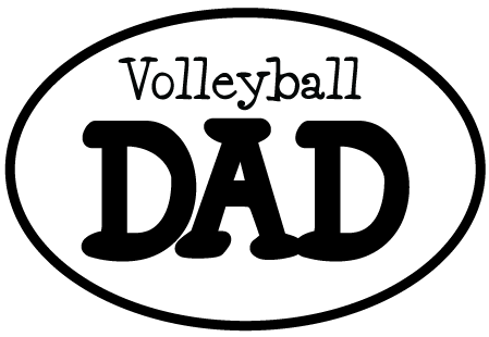 Volleyball Dad Oval Decal