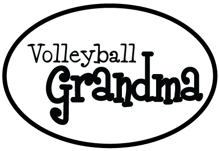 Volleyball Grandparents Oval Decal