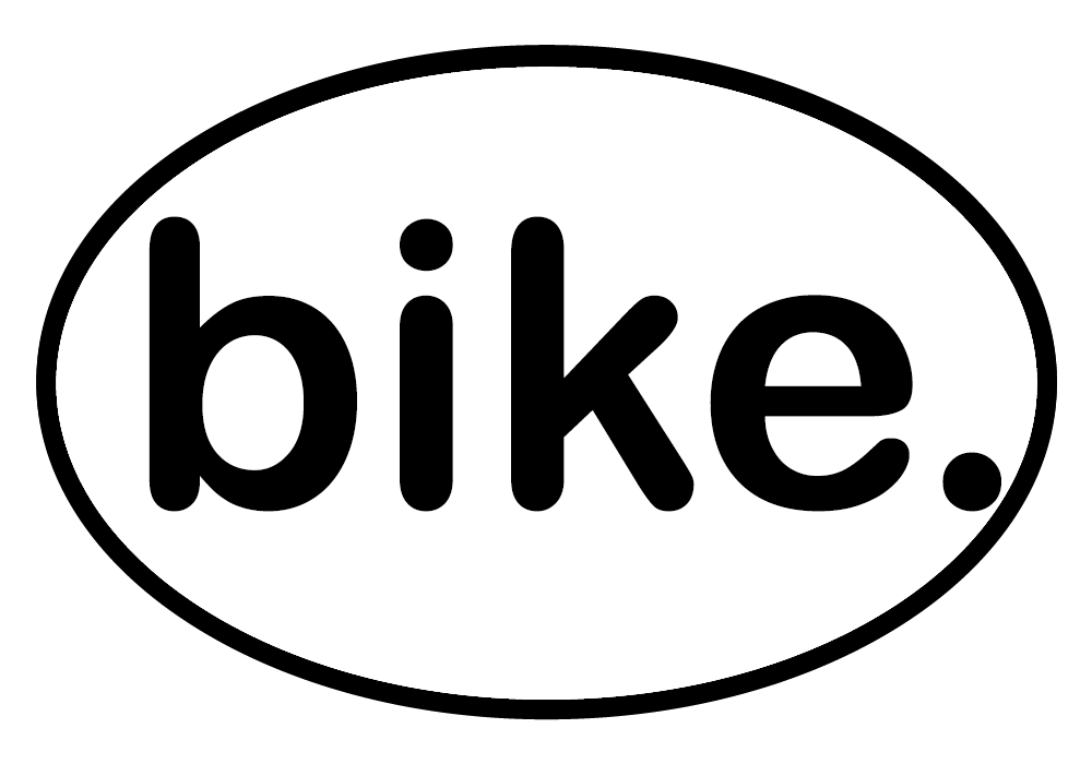 bike. Oval Decal