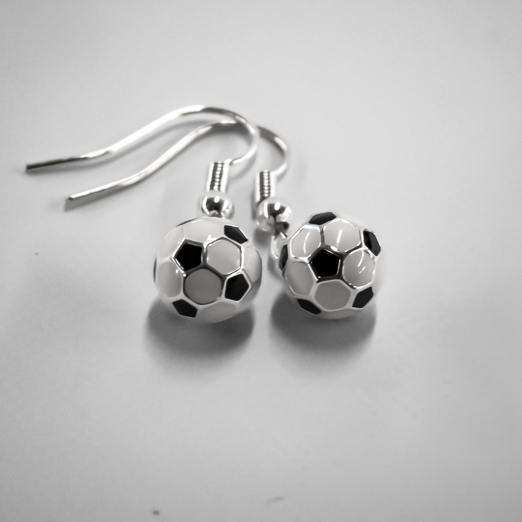 Round Soccer Ball Earrings