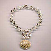Load image into Gallery viewer, Volleyball Silver Plated Bracelet
