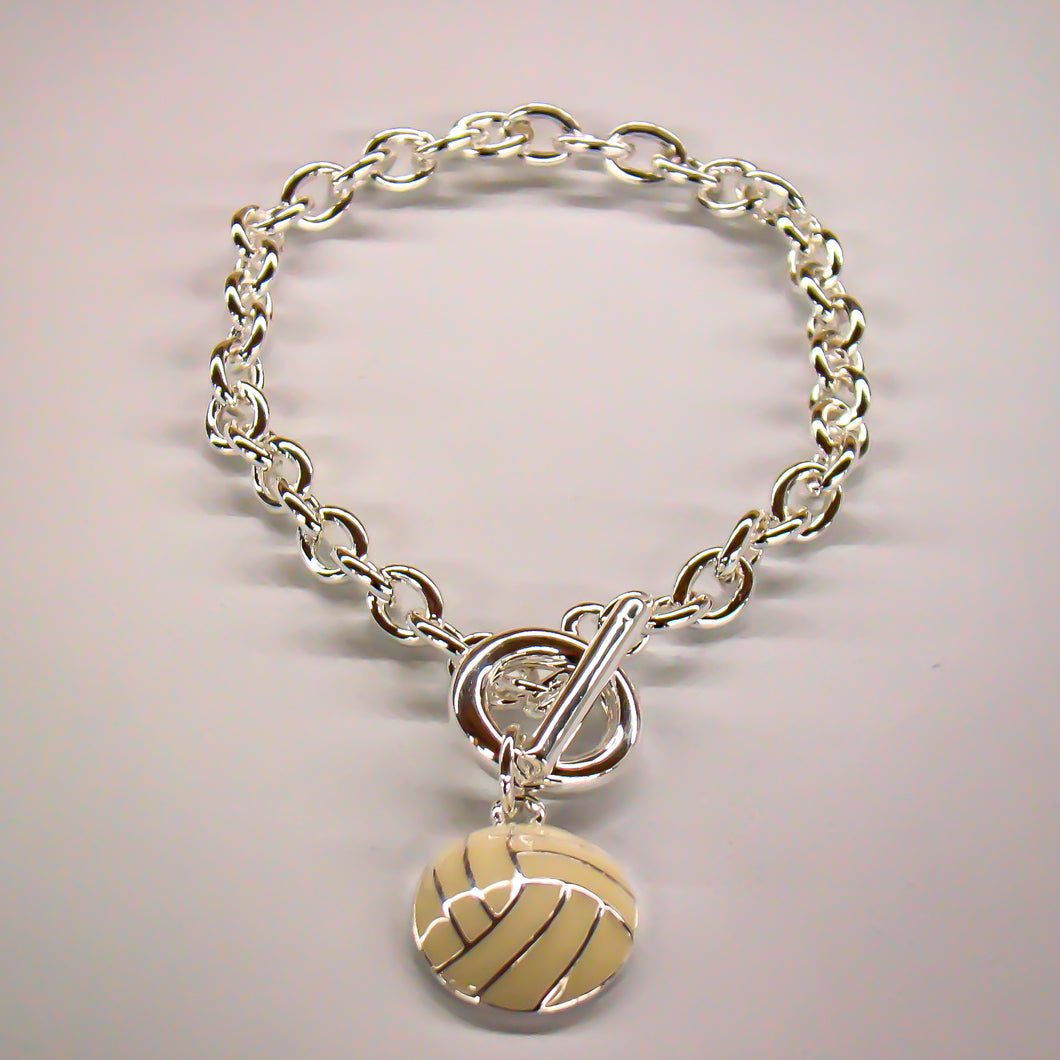 Volleyball Silver Plated Bracelet