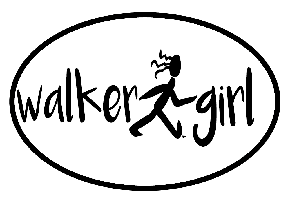 Walker Girl Colored Oval Decal